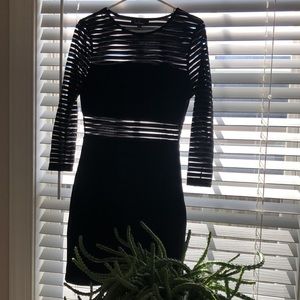 Lulu’s Mesh Black Bodycon Dress